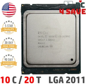 Intel Xeon E5-2670 V2 2.5GHz 25M 10-Core LGA2011 Server CPU Processor SR1A7 115W - Picture 1 of 2