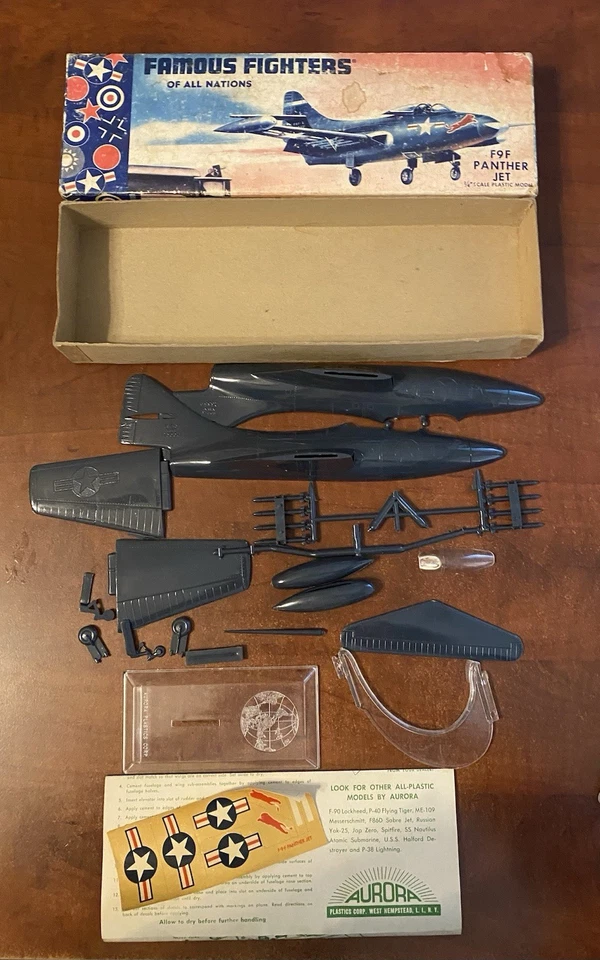 Aurora 1954 #22-69 F9F Panther Jet Model Kit MIB - Image 1 of 4