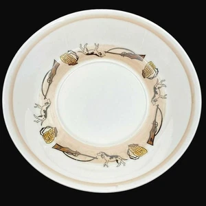 Vintage Jagdszene Hund Gewehr Untertasse Teller Schmuckschale MCM Enesco Japan - Bild 1 von 5