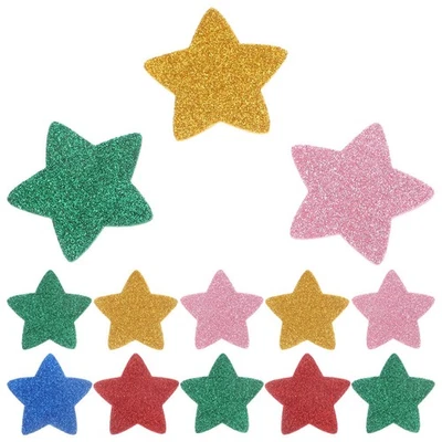 15pcs Glitzer Sterne Aufkleber Glitter Selbstkleber Stern Aufkleber Kleber - Bild 1 von 4