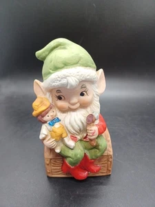 Vintage HomCo HOME INTERIORS Weihnachtselfe mit Hammer und Spielzeug #5406 Weihnachtsdeko - Bild 1 von 9