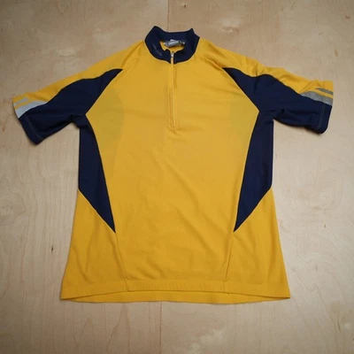 Sugoi Cycling Jersey Men Yellow 1/4 Zip Polyester Stretch 3 Pockets XL - Image 1 of 4