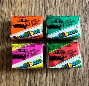 1998 Bombibom Super Car Series Baycan Bubble Gum Set 4 Pcs - Picture 1 of 6
