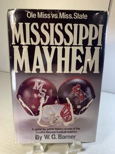 Ole Miss Vs. Mississippi State Hardback Book Mississippi Mayhem 1982 Football  - Picture 1 of 22
