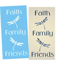 Stencil Faith Family Friends Dragonfly Country Garden Summer Bug Prim DIY Signs