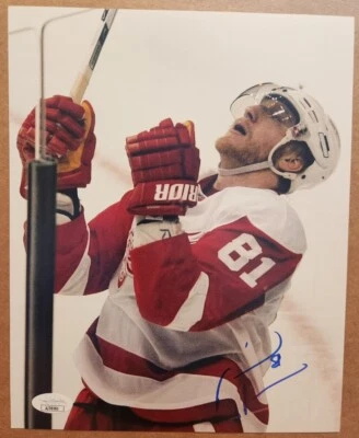 Marian Hossa Detroit Red Wings Salón de la fama autografiada 8x10 JSA Foto 1 de 2