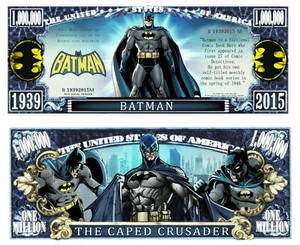 ✅ Pack of 100 DC Comics Batman 1 Million Dollar Bill Collectible Novelty Money ✅ - Picture 1 of 8