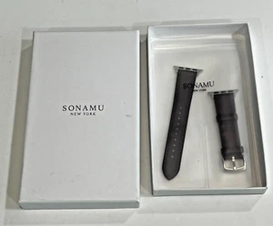 Sonamu Zamienny pasek Apple Watch Brązowa skóra Nowy w pudełku Klasyczny 2-18 - Zdjęcie 1 z 7