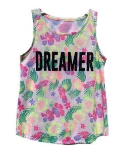 So Girls Sleeveless Tank Top Shirt Tropical Paradise Size 12 - Picture 1 of 4
