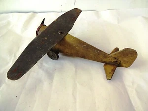 Antique Boite Jouet Mécanisme Avion Hélice Aircraft 2Nd Guerre Mondiale Germ. - Photo 1 sur 12