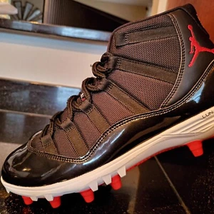Size 12- Nike Air Jordan 11 Retro Football Cleat Bred 2018 AO1561-010 w/box - Picture 1 of 10