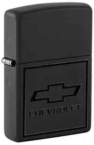 Zippo Chevrolet® bowtie logo Black Matte Color Image 46228 - Picture 1 of 7