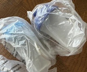 Two Tupperware Keychains Blue Seal Quickshake They Hold 5 round Advil New - Picture 1 of 3