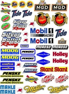 CLEAR VINYL #3 Sticker Sheet-R/C MODEL Decal 1/24-1/16 Scale DIECUT- - Picture 1 of 12