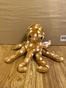 NWT Aurora Plush Octopus Stuffed Animal Brown Spotted Toy Lovey 7 Inches Tall. - Picture 1 of 8