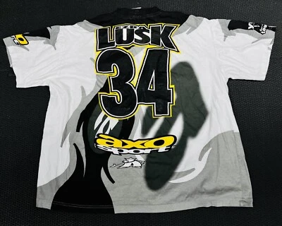 Ezra Yogi Lusk #34 1996 Vintage AXO Racing Short Sleeve Team Race T-Shirt Size L - Image 1 of 4