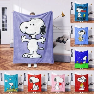 3D Cartoon Snoopy Print Series Sleeping Blanket, Sofa Bed Sheet Blanket - Picture 1 of 23