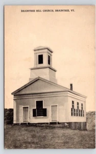 POSTCARD BRAINTREE HILL CHURCH BRAINTREE VERMONT - Picture 1 of 2