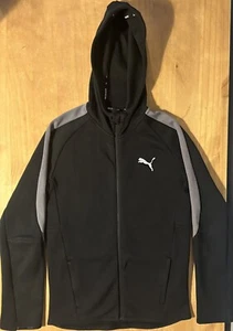 PUMA Evostripe Full-Zip Hoodie, Black & Grey. Size UK 13-14 Yrs. Fantastic Cond. - Picture 1 of 17