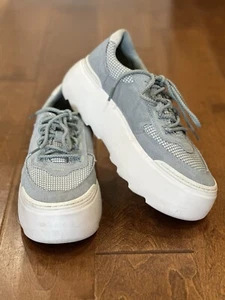 UGG Greyhound Suede Marin Megalace Platform Sneaker 10 #1149490 Blue/Gray - Picture 1 of 15