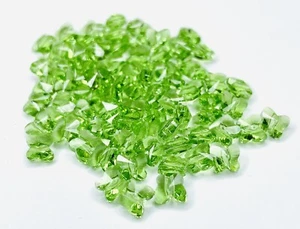 5754 Swarovski Elements Crystal 5mm Peridot Faceted Butterfly Beads 75 Pc Lot - Picture 1 of 1