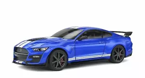 1/18 Ford Mustang Shelby GT500 Blue W Stripes Diecast Model by Solido S 1805901 - Picture 1 of 9