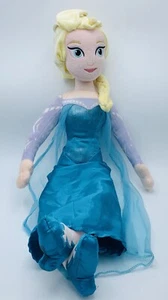 Disney Store Princess ELSA Doll Large 22” Frozen Plush Doll Blue Dress Braid - Picture 1 of 12
