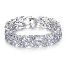 Super Twinkling Top Quality All Cubic Zirconia CZ Bangle Bracelet Wedding Party 