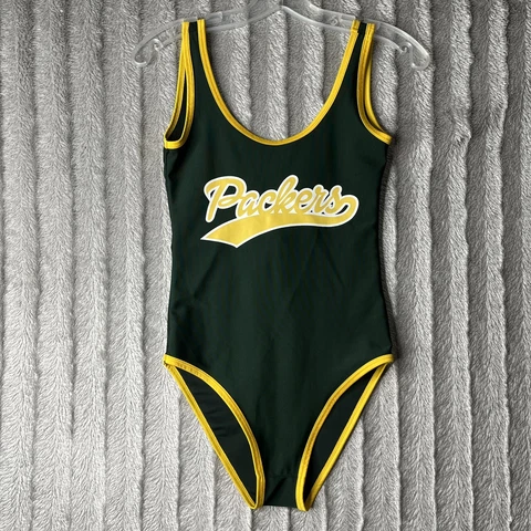 Green Bay Packers One Piece Bodysuit Swimsuit Size S NFL Team Apparel Cover
