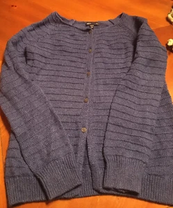 Gap Kids Cable Knit Navy Blue Button Cardigan Size 8, Girl's Medium - Picture 1 of 4