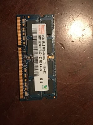 Hynix 2GB DDR3 2RX8 PC3 -8500S SO-DIMM 204 Pin Laptop RAM HMT125S6TFR8C - Image 1 of 2