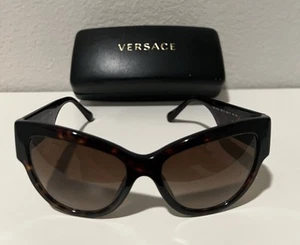 VERSACE MOD.4322  108/13  5517 140 N MEDUSA POLARIZED Gloss Black/Gold AUTHENTIC - Picture 1 of 13