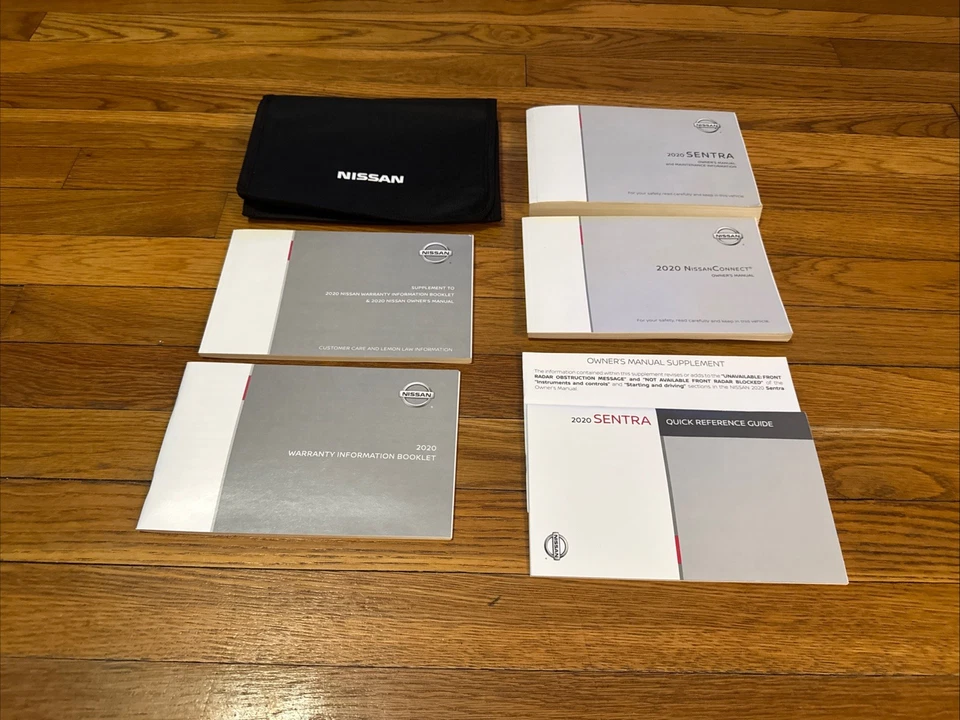 2020 Nissan Sentra Manual do Proprietário com Estojo e Navegação OEM Frete Grátis - Imagem 1 de 1