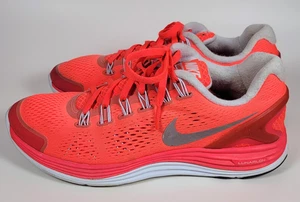 Nike LunarGlide 4 Damen ~ Größe 9 Mango/Weiß #524978-604 ~ Sehr Gut - Bild 1 von 8