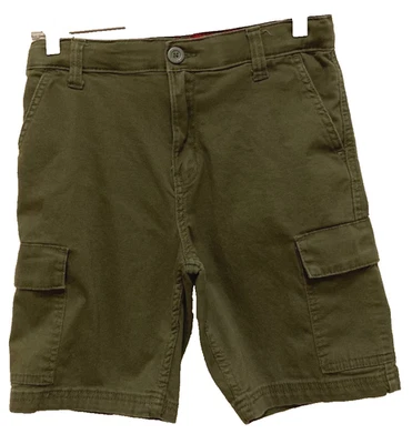 Pantalones Cortos Carga Levi's Boys Verde Oliva Con Pestañas Ajustables en la Cintura (Talla 14) Foto 1 de 4