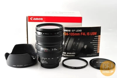 [Tested] Canon EF 24-105mm F/4 L IS USM Lens + Hood Cap Box Zoom DSLR Japan #886 - Image 1 of 4