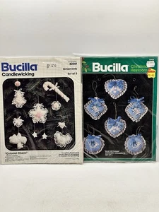 Kits de adornos victorianos de fieltro bucilla de Navidad para coser y absorber velas Nuevo de Lote Antiguo - Imagen 1 de 13