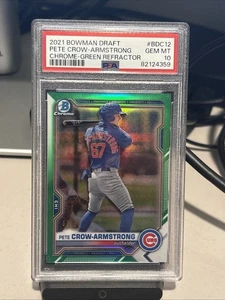 Pete Crow-Armstong 2021 Bowman Chrome Draft Green Ref #BDC-12 /99 PSA 10 POP 3! - Picture 1 of 3