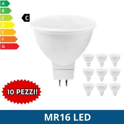 MR16 (GU5.3) LED | 10 FARETTI 220V | 3W 5W 6W 7W 8W | Luce Fredda Naturale Calda - Immagine 1 di 4