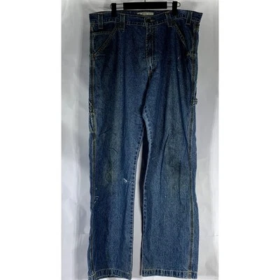 LEVIS STRAUSS SIGNATURE Men's Vintage Blue Straight-Leg Carpenter Jean SZ 36X34 - Image 1 of 4