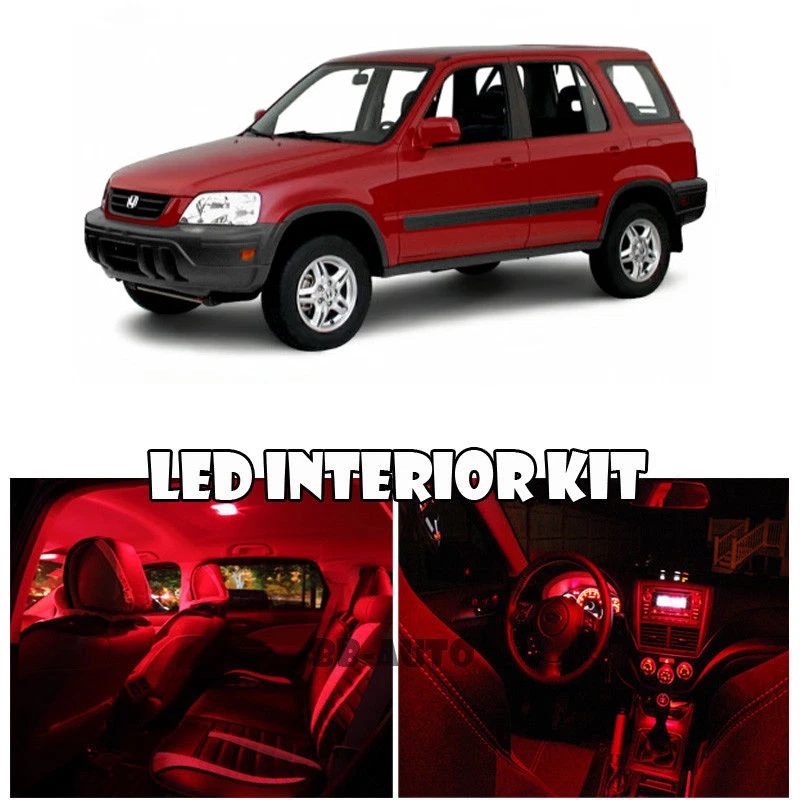 Para 95-01 Honda CRV CR-V ROJO LED Paquete Completo Mapa Cúpula Maletero Matrícula 6 piezas Foto 1 de 1