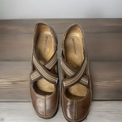 Naturalizer Mary Jane Women's 7.5 Brown Leather Slip-On Round Toe Comfort Shoes - Image 1 of 4