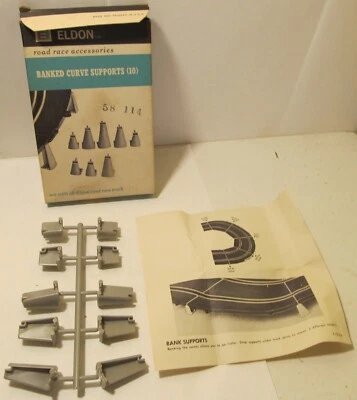 Eldon 1/32 Banked Curve Supports (10) for Slot Car Track MIB #3875 - Image 1 of 4