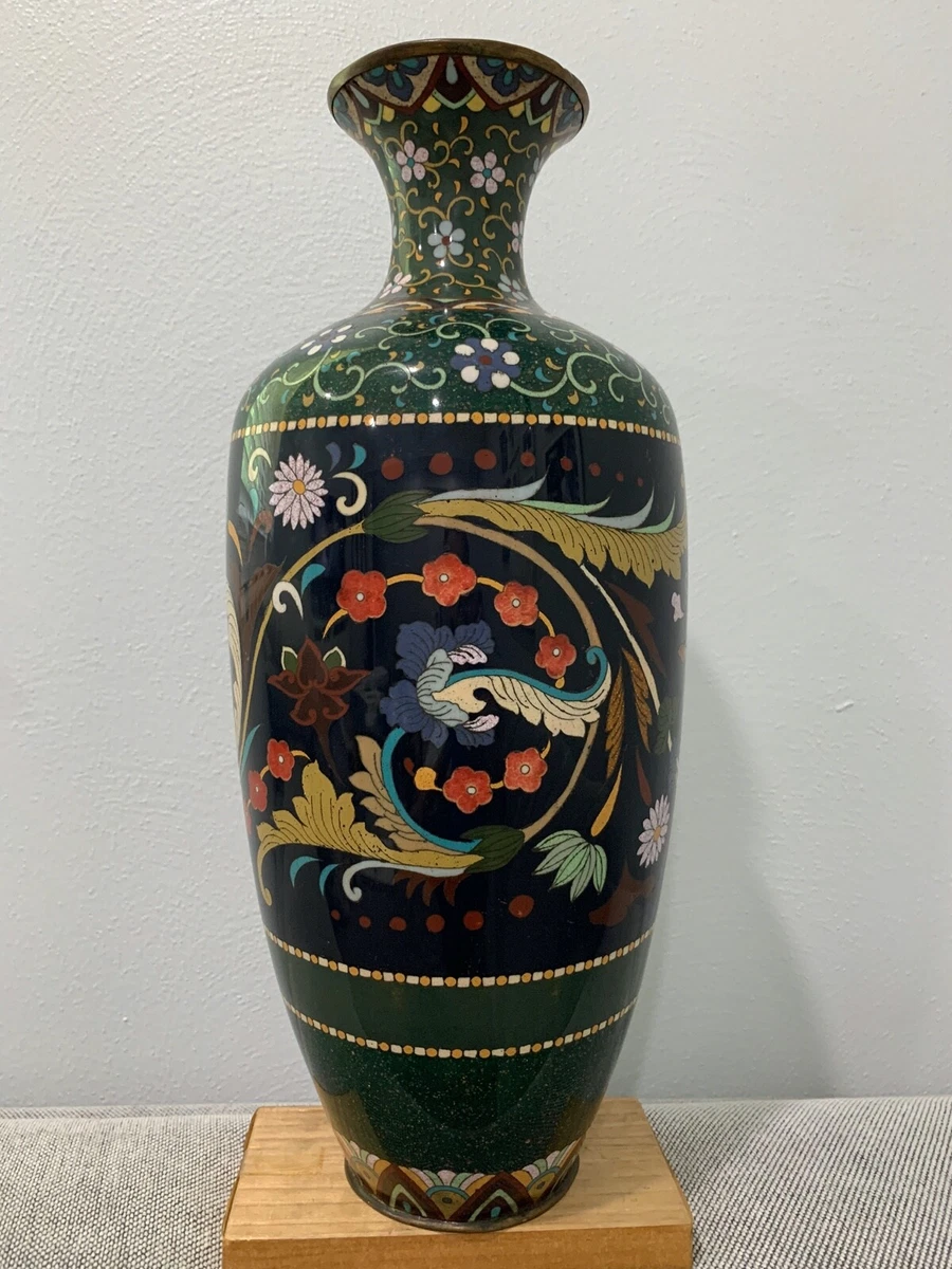 【時代古作品❗】青磁　算木文様　四方瓶 壺　花入れ　花生け　高さ 29.7cm 明治花瓶| eBay