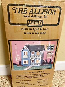Artply THE ALLISON Wooden Dollhouse Kit 77 NEW Never Opened COMPLETE VINTAGE