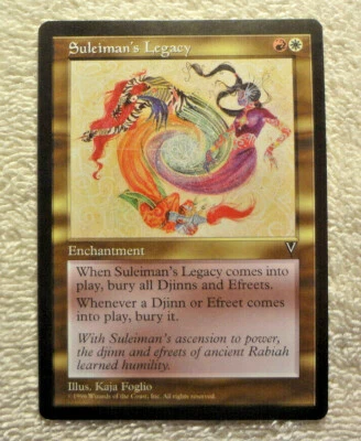 1X SULEIMAN'S LEGACY Visions LP+ mtg Magic Card Reserve List Kaja Foglio - Image 1 of 4
