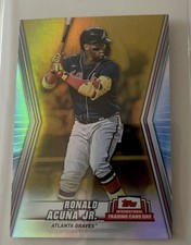 2023 Topps International Trading Card Day RONALD ACUNA JR GOLD Foil SSP Braves
