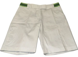 Greg Norman Tee Time Luxury Golf Shorts Women 2 White 97% Cotton 3% Spandex - Picture 1 of 5