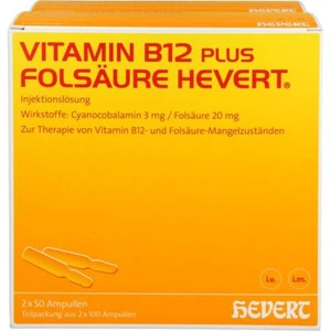 VITAMIN B12 PLUS Folsäure Hevert a 2 ml Ampullen 200 St PZN04674439 - Bild 1 von 5