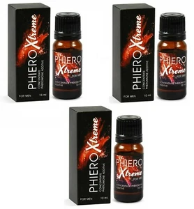 Phiero XTREME Strong Concentrate Pheromone To Attract Women - 3 Bottles - Picture 1 of 3